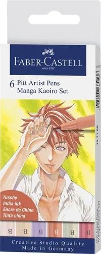FABER-CASTELL Tuschestift PITT artist pen 6er Etui