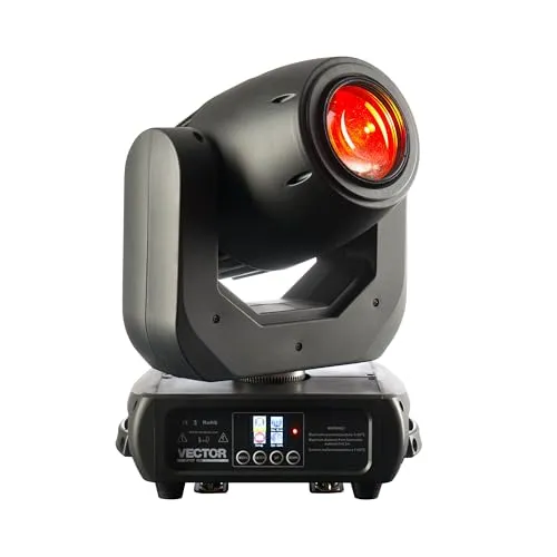 lightmaXX VECTOR SPOT 150 - Leistungsstarker Moving Head Spot mit 150 Watt LED und motorisiertem Fokus für beeindruckende Lichtshows, ideal für mittlere bis große Veranstaltungen.