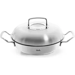 Fissler Original-Profi Collection Servierpfanne 24 cm - Edelstahl-Pfanne mit Hochraum-Deckel, ideal für alle Herdarten inkl. Induktion, hochwertiger 18/10 Edelstahl und praktische Kaltmetallgriffe für angenehmes Handling.
