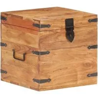 vidaXL Truhe 40x40x40 cm aus massivem Akazienholz - Sitzbank und Aufbewahrungsbox in einem, aus robustem Akazienholz gefertigt. Ideal für zusätzlichen Stauraum und verleiht Ihrem Wohnraum einen natürlichen Charme.