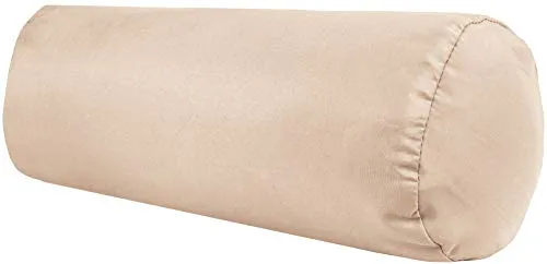 Bestlivings Nackenrolle 10x25cm (BxL) Bezug in der Farbe Sandgrau, in vielen vers. Farben