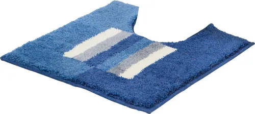 Erwin Müller WC-Umrandung Korfu - Rutschhemmende WC-Matte in Blau (50x50 cm) - Erleben Sie die flauschige Weichheit der Erwin Müller WC-Umrandung Korfu. Ideal für Fußbodenheizung und mit rutschhemmender Rückseite für sicheren Halt. Perfekt für ein harmonisches Badezimmerambiente.