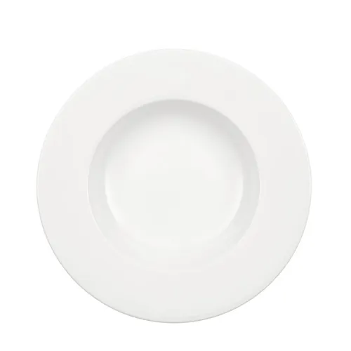 Villeroy & Boch Suppenteller Anmut 24cm - Eleganter Suppenteller aus Premium Bone Porcelain, spülmaschinenfest und mikrowellensicher – perfekt für stilvolle Anlässe und vielseitig einsetzbar.