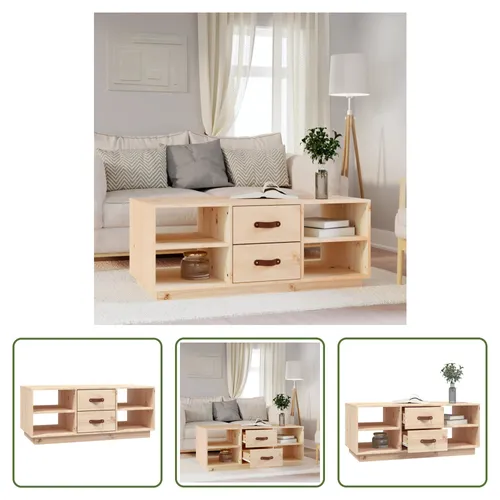 The Living Store Couchtisch 100x50x41 cm aus Kiefernholz