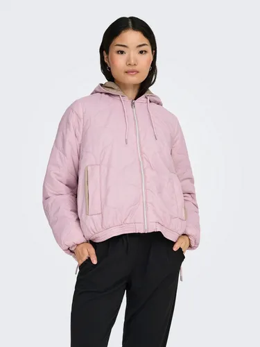 ONLY Steppjacke ONLMIKI HOOD QUILT JACKET CC OTW – Modische lila Steppjacke XL - Stylische Steppjacke mit seitlichem Kordelzug für optimalen Sitz. Pflegeleicht und ideal für den Alltag, mit praktischem Reißverschluss und Eingrifftaschen.