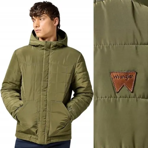 Wrangler Men's TRANSITIONAL Puffer Jacket - Ivy Green, XXL - Funktionsjacken, warme gefütterte Puffer-Jacke für kalte Tage, ideal für Outdoor-Aktivitäten und vielseitige Passform.