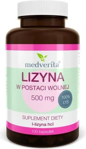 Medverita Lysin 500 mg – 100 Kapseln | Hochdosiert, Unterstützt Immunsystem & Proteinaufbau