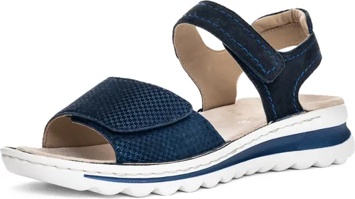 ara Damen Tampa Sandale, BLAU, 37 EU - Wanderschuhe mit High Soft Technologie für maximalen Komfort bei langen Spaziergängen.