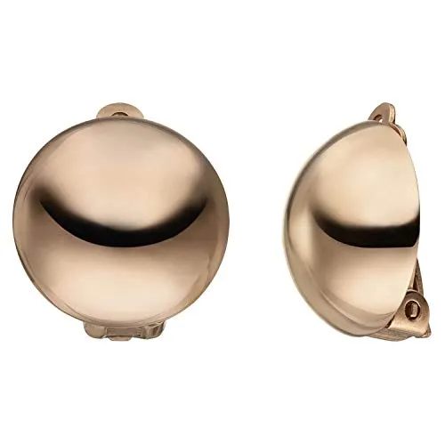 Ohrclips Halbkugel 15,9mm aus 925 Silber rotvergoldet - Elegante Ohrclips aus 925er Silber, rotvergoldet, ideal für Damen und perfekt für besondere Anlässe oder den Alltag.