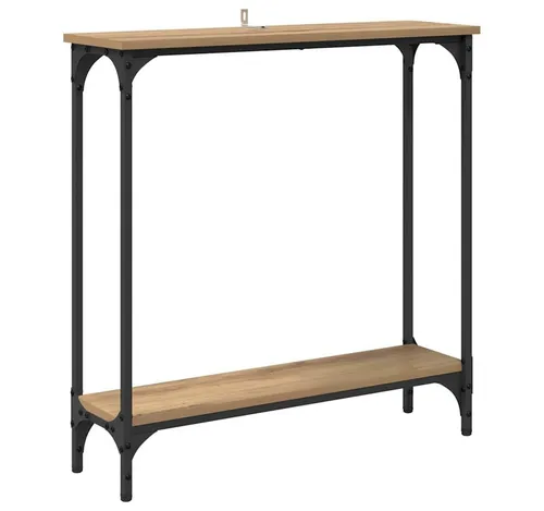 vidaXL Konsolentisch Artisan-Eiche 75 x 22,5 x 75 cm Holzwerkstoff, Wohnzimmer, industrieller Konsoltisch, Stauraum, Präsentationsfläche, urbaner Stil, praktisches Design