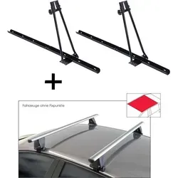 2x Fahrradträger ORION + Dachträger VDP Delta für Jeep Compass (MP/552) ab 2017 - Fahrradträger-Set für Jeep Compass (MP/552) ab 2017, ideal für den sicheren Transport von zwei Fahrrädern auf dem Dach. Einfach zu montieren, für alle Fahrradtypen geeignet und maximiert den Innenraum.