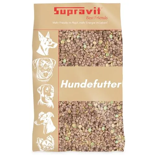 Supravit Basis Mix Trockenfutter Hund 15kg I Hundefutter trocken für Hunde Aller Rassen Junghunde & Adult I enthält wichtige Proteine, Fette, Mineralien & Vitamine