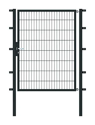 ALBERTS Flexo Einzeltor 125 x 160 cm Typ 6/5/6 - Gartenzäune aus robustem Metall in Anthrazit, inklusive stabilen Pfosten für eine langlebige und sichere Einfriedung.