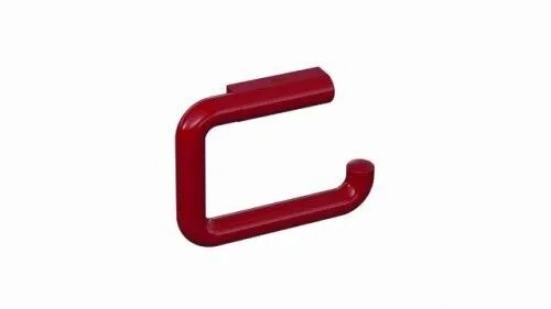 HEWI WC-Papierhalter Serie 477 in Rubinrot - Toilettenpapierhalter in modernem Design, aus hochwertigem, poliertem Polyamid, ideal für stilvolle Badezimmer. Inklusive Befestigungsmaterial für einfache Wandmontage.