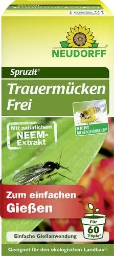 Neudorff Spruzit TrauermückenFrei 30 ml - Pflegemittel & Schädlingsbekämpfung – Effektives Gießmittel gegen Trauermücken mit Azadirachtin, das die Larvenentwicklung stoppt und neuen Befall reduziert.
