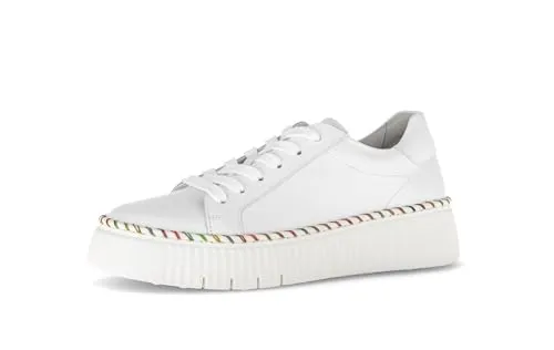 Gabor Damen Low-Top Sneaker, Frauen Halbschuhe,Best Fitting,Chunky Sneaker,dad Shoes,straßenschuhe,Strassenschuhe,Weiss (Multic.),40.5 EU / 7 UK