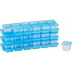 Kigima Frischhaltedose MiraHome blau - 36 Stück - Frischhaltedosen Set aus BPA-freiem, transparentem Kunststoff, luftdicht und 100% auslaufsicher. Ideal zum Lagern und Transportieren von Lebensmitteln, spülmaschinen- und mikrowellengeeignet.