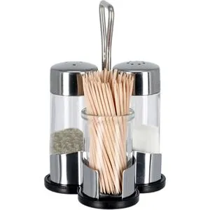 Tescoma Salz-und-Pfefferstreuer Club 650322, Set mit Menage und Zahnstocherhalter