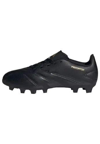 adidas Predator Club J Football Boots Flexible Ground, Fußballschuhe für festen Boden, core Black/Carbon/Gold met.,