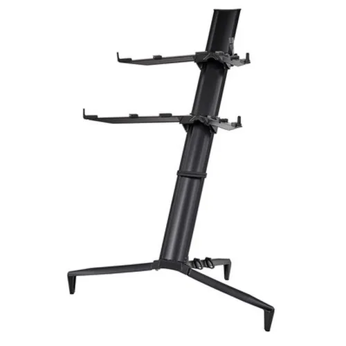 Stay Keyboard Stand Tower Black - Stativ für 2 Keyboards, höhenverstellbar bis 120 cm, stabil und leicht mit nur 5,8 kg, inklusive praktischer Transporttasche.