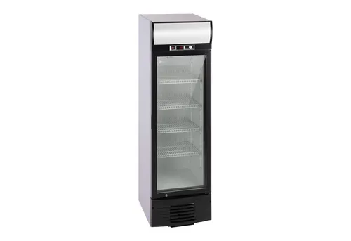 Royal Catering Flaschenkühlschrank RCGK-W278 - Kühlschrank mit 278 L, Glastür und 4 Einlagen, bietet präzise Kühlung von 2–8 °C für optimale Getränkelagerung.