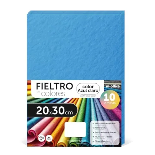 Bastelfilz für DIY-Projekte, Filzplatten in bunten Farben, Weich und Flexibel, Material für Nähen und Patchwork Stoffe, Ideal Handarbeiten, Deko Kunsthandwerk, 40x60cm m-office (Leuchtend Rot, 40 Stk)