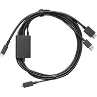 One 3 in 1 Kabel für Wacom One 12/One 13 touch, 2 Meter schwarz - Adapter für Grafiktablett Wacom One 12/One 13 touch, bietet vielseitige Anschlussmöglichkeiten für kreative Anwendungen.