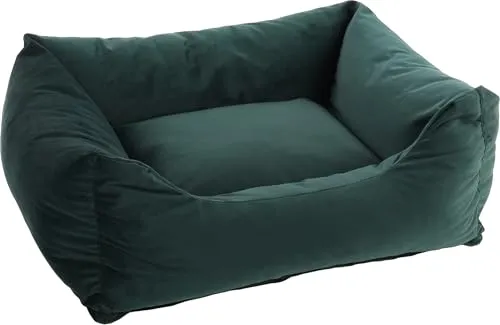 Flamingo Ergonomisches Hundebett Elena – Stilvolles Design in Grün - Hundebetten – Mit rutschfester Unterseite und waschbarem Bezug für maximalen Komfort und Pflegeleichtigkeit. Perfekt für stilvolle Ruheplätze!