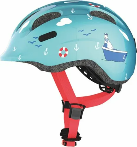ABUS Kinderhelm Smiley 2.0 - Robuster Fahrradhelm für Kinder, Größe M - Fahrradhelm mit hohem Rundumschutz, individuell anpassbar und strapazierfähig. Ideal für sicheres Fahren mit maritime Motiven.