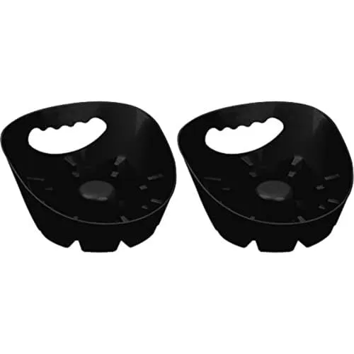 Saugglocke – Universal-Tablett für Toilette und Waschbecken, Auffangen von Tropfen und halten Keimen und Bakterien enthalten, leicht zu reinigen, schwarz, 2 Stück