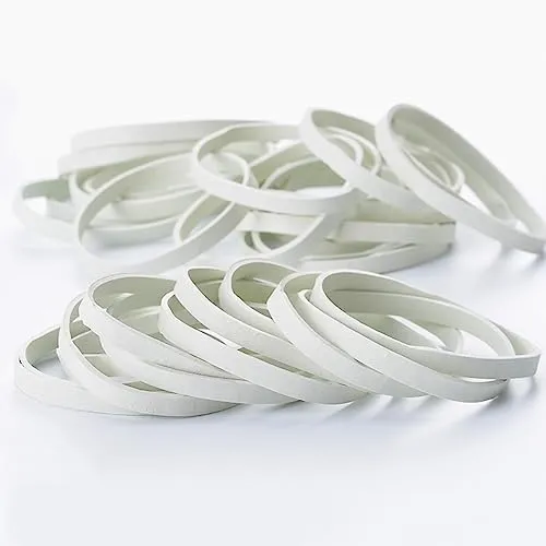 Stücke elastische große Gummibänder Weiß 5mm breit Durchmesser 50mm Gummiband Haushaltsgummi Gummiringe Gummis Dehnbare Bänder Mülleimer Bänder für Haushalt Arbeit Büro Schule Stark haltbar 100