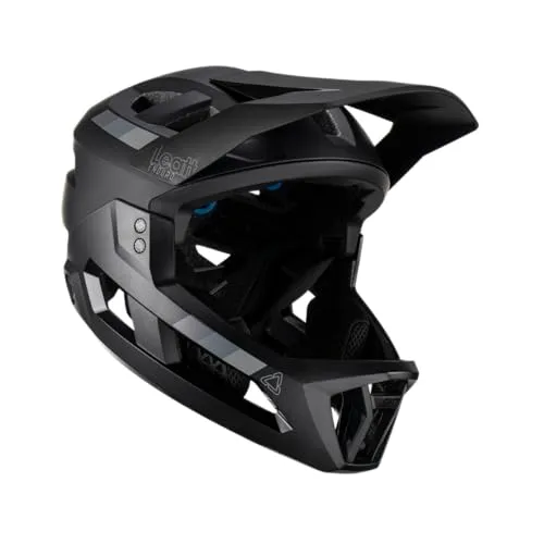 Leatt Helmet MTB Enduro 2.0 V23 Stealth - Größe L (59-63cm) - Fahrradhelm mit abnehmbarer Kinnpartie, Fidlock-Magnetverschluss und innovativer 360° Turbine-Technologie für maximalen Schutz und Komfort beim Mountainbiking.