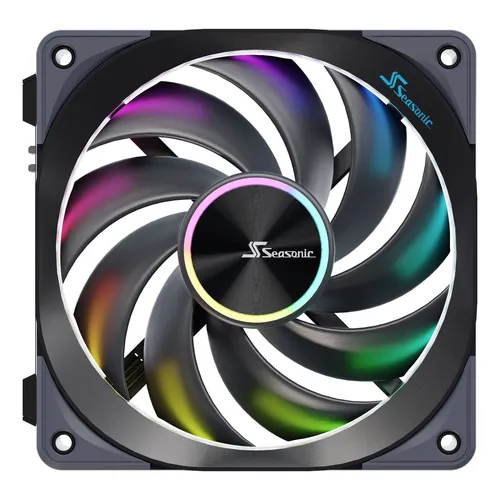 Seasonic MagFlow 1225PWM ARGB Lüfter 120mm - Gehäuselüfter mit RGB-Beleuchtung für individuelle PC-Optik, leise und effizient für optimale Kühlung