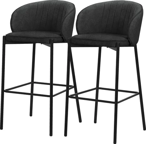 ML-Design Barhocker 2er Set Anthrazit 76 cm – Moderner Sitzkomfort