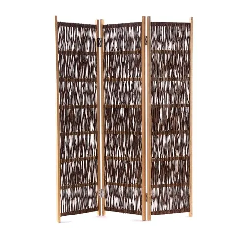 CREEDWOOD Weiden RAUMTEILER Bosca | 170x120cm - Paravent aus Weidenholz, einzigartiges Unikat für stilvolle Raumtrennung oder Sichtschutz, handgefertigt und nachhaltig, ideal für jede Einrichtung.