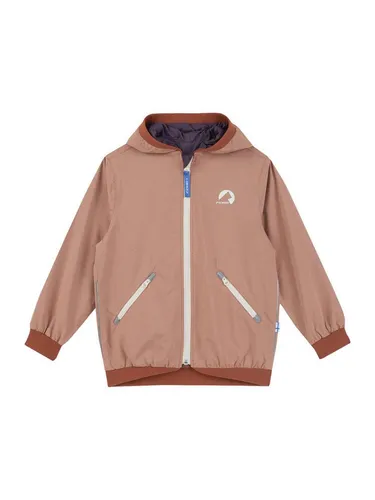 Finkid Muutuva Wendejacke für Kinder - peach/rust (219274) 130/140 - Die MUUTUVA Regenjacke von Finkid schützt optimal vor Regen und Wind. Mit 10.000 mm Wassersäule, reflektierenden Elementen und wendbarem Design ist sie ideal für wechselhaftes Wetter und modische Akzente.