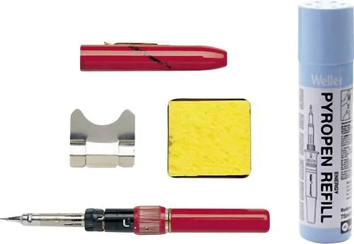 Weller WP2 Gaslötkolben 1300°C - Lötgeräte für ortsunabhängigen Einsatz, ideal zum Weich- und Hartlöten sowie Schrumpfen von Kunststoff, mit einstellbarer Temperatur und inklusive Gasflasche.