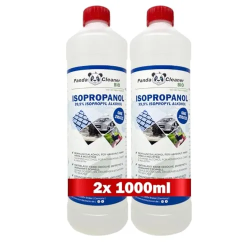 PandaCleaner Isopropanol/Reinigungsalkohol - 2000ml - Reinigungsflüssigkeit für Haushalt, Handwerk & Industrie - Mit Dosiervorrichtung