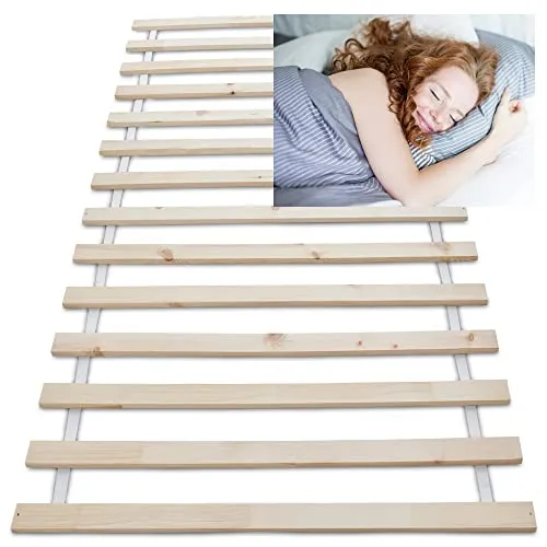 Wolkenland Rollrost 140x200 cm – Lattenrost mit 14 Holzlatten | Rolllattenrost für Betten mit stabilen 2 cm Holzlatten – bis 400 kg belastbar, platzsparend gerollt