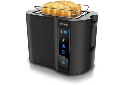 Arendo Toaster mit Brötchenaufsatz, 800 W, 2 kurze Schlitze in schwarz von Arendo
