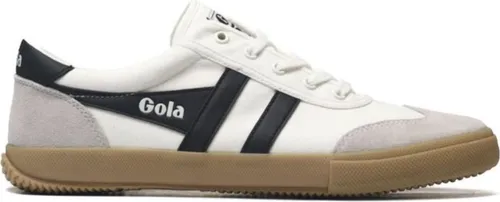 Gola Badminton Herren Sneaker Weiß-Schwarz - Komfortabler Freizeit-Sneaker in Größe 44 EU - Sneaker für Herren, ideal für den Alltag mit einer bequemen Absatzhöhe von 2.8 cm und stylischem Design. Perfekt für casual Looks!