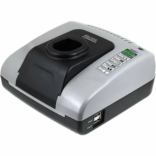 Powery Akku-Ladegerät mit USB für Ryobi One+ Akku-Rasentrimmer OLT-1823 7,2V-18V