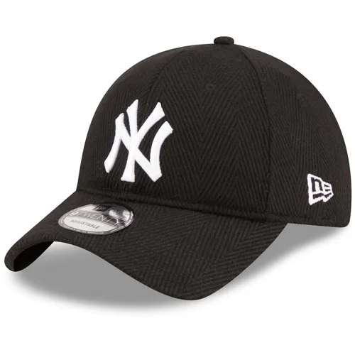 New Era 9Twenty Cap - HERRINGBONE New York Yankees schwarz - Hüte & Mützen, stylische Baseballcap für Fans mit hochwertigem Herringbone-Muster und optimalem Tragekomfort.