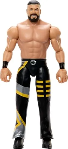 Mattel WWE Andrade Actionfigur, Hauptkampf-Serie #155, ca. 15 cm große Sammelfigur mit 10 Bewegungspunkten und lebensechtem Aussehen, JCV49, [Mehrfarbig]