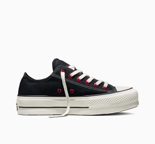 Converse CHUCK TAYLOR ALL STAR LIFT Valentine Love Edition Sneaker schwarz 39 EU - Schwarze Sneaker in Größe 39 mit sportlichem Design und atmungsaktivem Obermaterial. Die Valentine Love Edition bringt besondere Akzente und ist ideal für jeden Anlass.