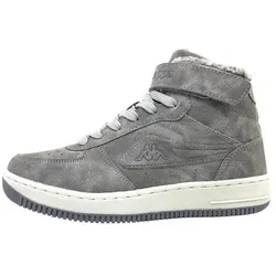 Kappa Unisex Sneaker BASH MID FUR 242799 Grey 43 - Herren-Sneaker mit kuscheligem Kunstlederfutter für optimalen Tragekomfort und stylischen Look.