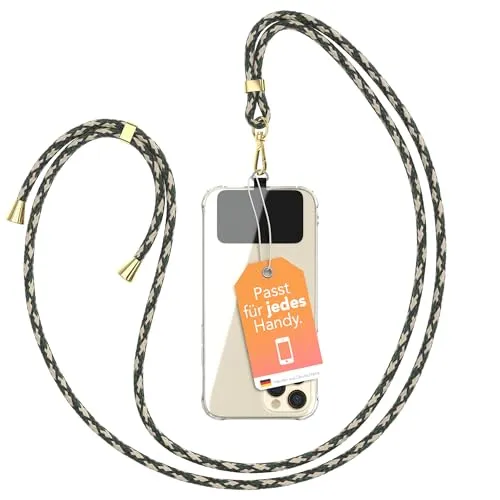 EAZY CASE - Handykette Universal [KOMPATIBEL MIT JEDEM Handy] - Handyband & Schnur zum Umhängen - Handyhülle mit Kette - Handy Umhängeband - Phone Strap Schnur - Lanyard Handy Kordel - Phone Chain