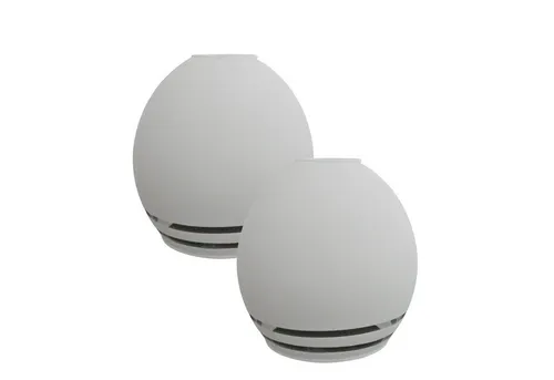 Lichthandel Hoch Lampenschirm E14 Lampenglas Glas zu Serie Trio 6056 weiß/klar Ersatzglas, passend für E14 Fassung, Lampenschirme Ersatzglas