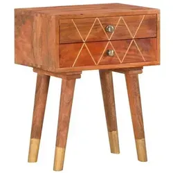 vidaXL Nachttisch aus massivem Mangoholz 43×30×58 cm von vidaXL