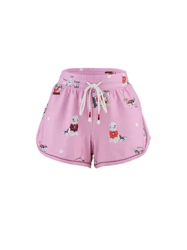 PJ Salvage Pyjamashorts Rescues My Favorite Breed - Bequeme Pyjamashorts aus hochwertiger Polyester-Mischung in altrosa mit süßem Motivprint. Ideal für entspannte Nächte und gemütliche Stunden zu Hause.